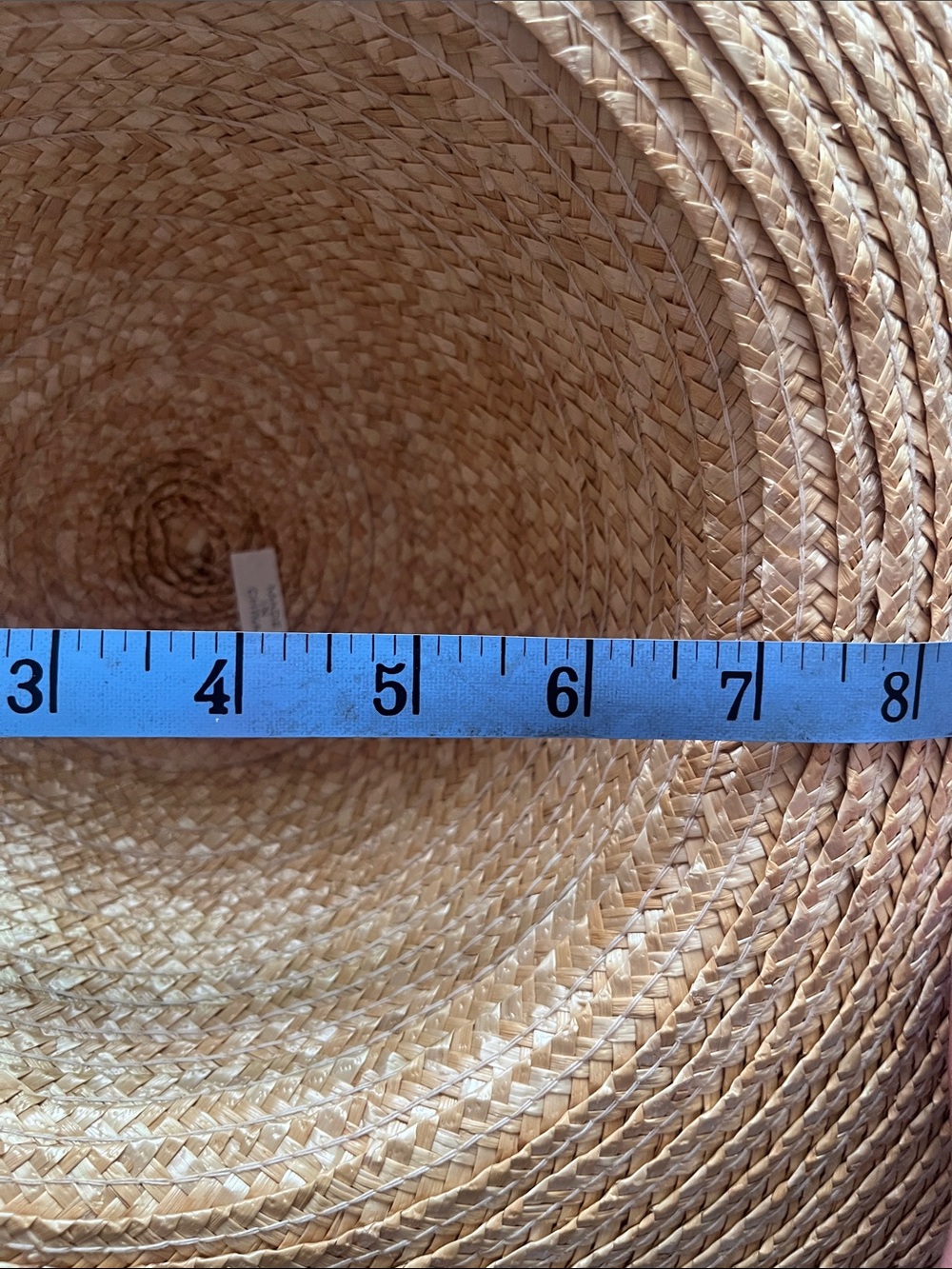 Wide Brim Straw Sun Hat - Natural Straw - Picture 8 of 8
